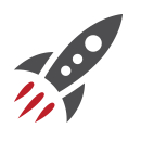 Rocket representing website acceleration.