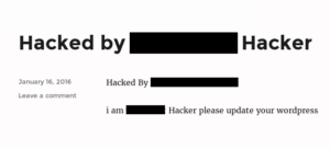 WordPress defacement | hacked by